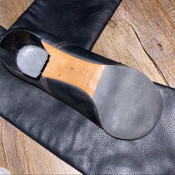 Sold Chloé Over The Knee Thigh High Leather Boots - Picture 7 of 7